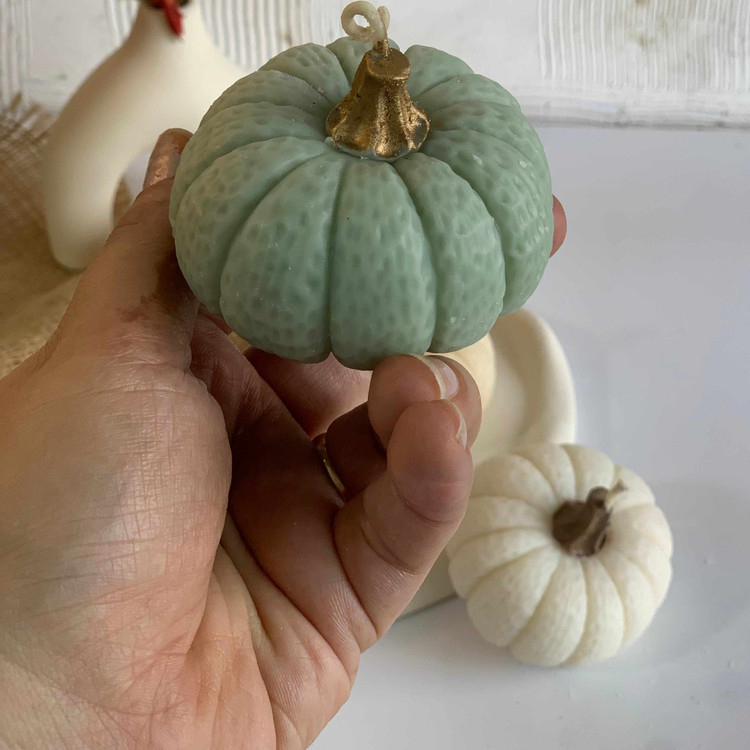 شمع کدو پاییزی شیاردار