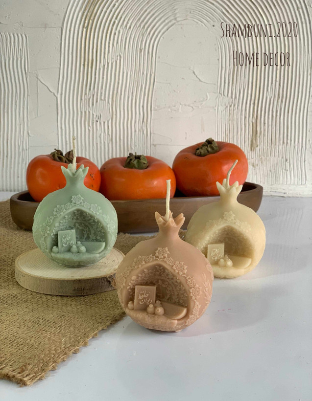 شمع انار گلدار با دیوان حافظ