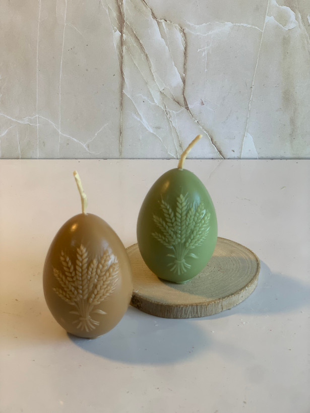 شمع تخم مرغی طرح گندم نماد برکت